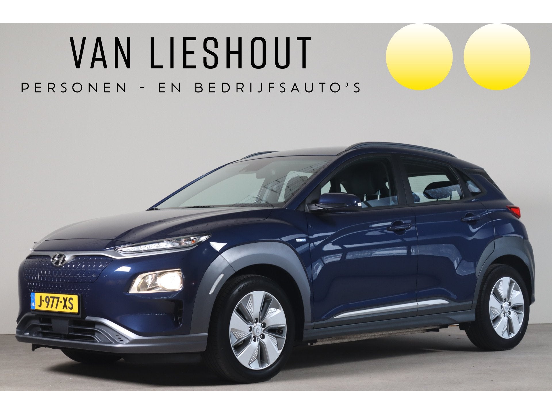 Hyundai KONA EV Comfort 64 kWh - NL Auto! Adap Cruise I Came, Auto's, Stof, Gebruikt, Blauw, Origineel Nederlands