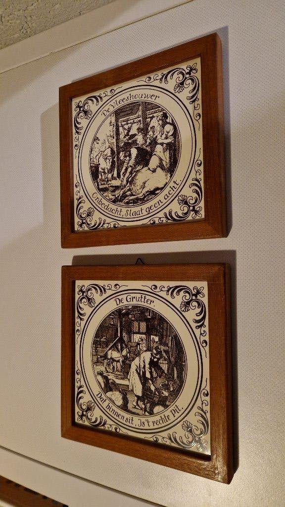 oude tegel in lijst de grutter, Ophalen of Verzenden