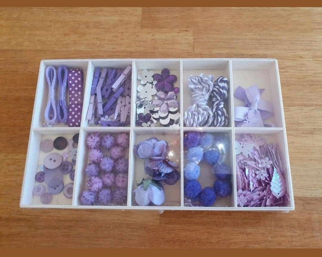 Knutselmaterialen paars, Hobby en Vrije tijd, Knutselen, Ophalen of Verzenden