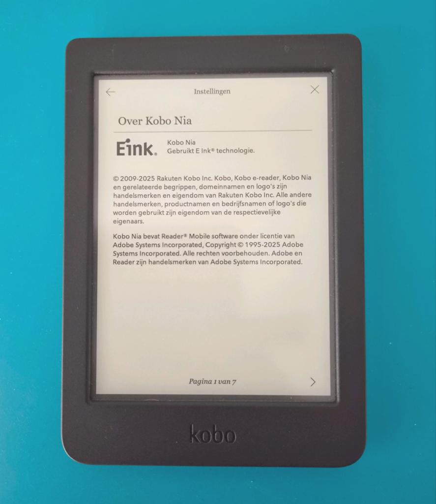Kobo Nia ereader, Computers en Software, E-readers, Gebruikt, 6 inch of minder, 8 GB, Touchscreen, Wi-Fi, Ophalen of Verzenden