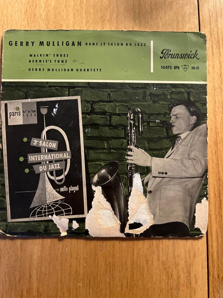 Gerry Mulligan Quartet - Dans Le Salon Du Jazz EP (Brunswick, Cd's en Dvd's, Vinyl | Jazz en Blues, 7 inch, Ophalen of Verzenden