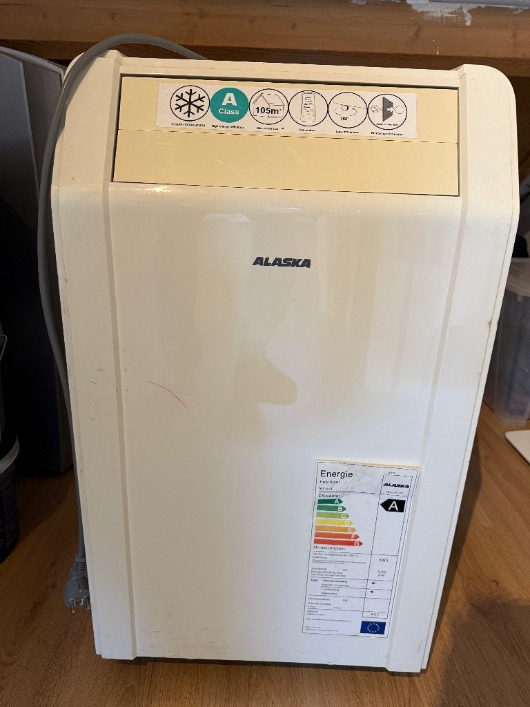 Mobiele Airconditioner Alaska 3.5kW Energieklasse A, Witgoed en Apparatuur, Ophalen, Minder dan 60 m³, 3 snelheden of meer, Zo goed als nieuw