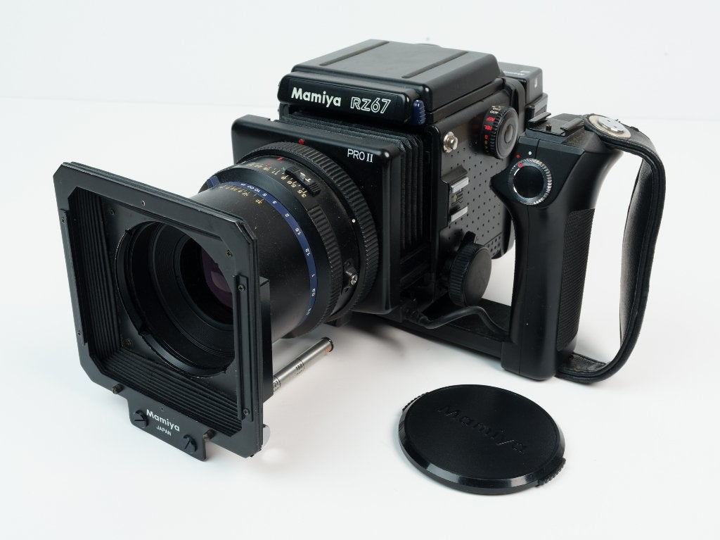 Mamiya RZ67 Pro II met Mamiya 90mm f3.5 Sekor Z W, Ophalen, Gebruikt, Spiegelreflex, Overige Merken