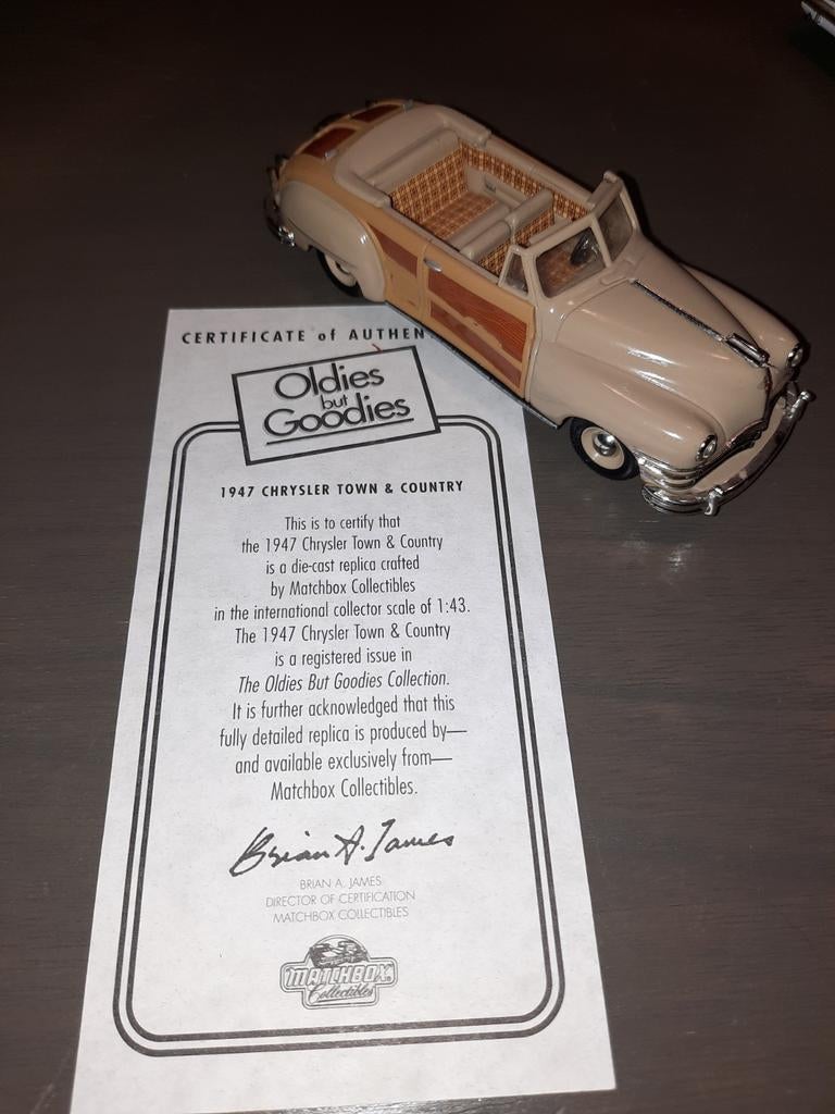 Matchbox Collectibles 1947 Chrysler Town & Country, Hobby en Vrije tijd, Modelauto's | 1:43, Ophalen of Verzenden