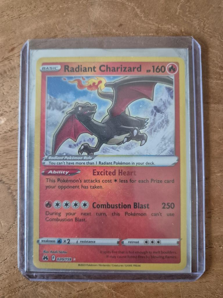 Pokemonkaart Radiant Charizard, Hobby en Vrije tijd, Verzamelkaartspellen | Pokémon, Ophalen of Verzenden, Nieuw, Losse kaart