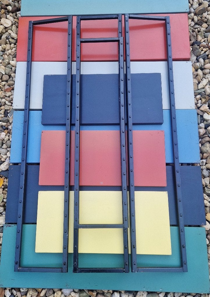Rare Mid-century modern metal shelving system Dutch design, Gebruikt, Ophalen of Verzenden, Onbekend, Nvt