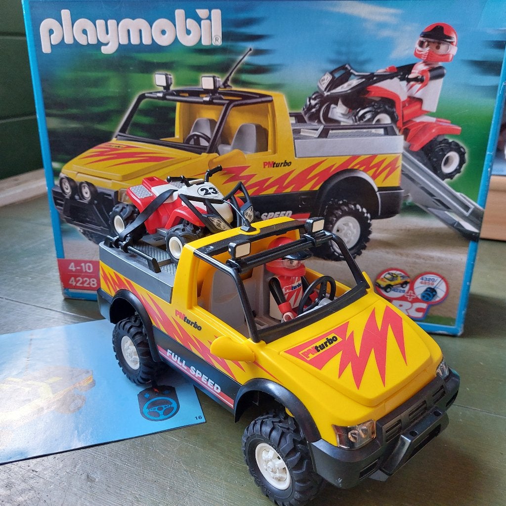 Playmobil 4228 Pick Up met Quad, Kinderen en Baby's, Complete set, Voertuig, Ophalen of Verzenden, Zo goed als nieuw