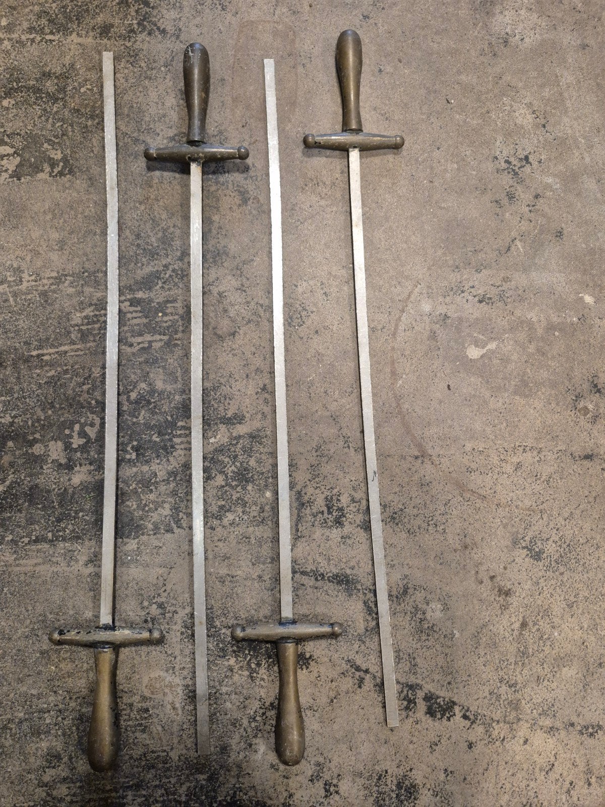 Set van 4 Antieke Degen Handvatten met Klingen, Ophalen of Verzenden