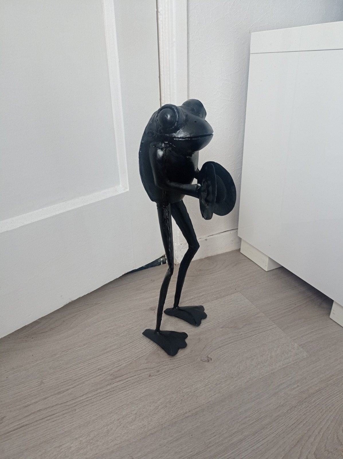 Decoratieve metalen kikker hoogte 39 cm, Ophalen of Verzenden, Nieuw