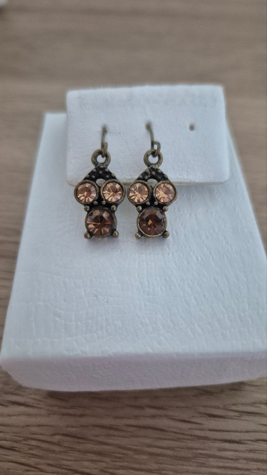 Elegante oorbellen, Met kristal, Overige materialen, Hangers, Oranje