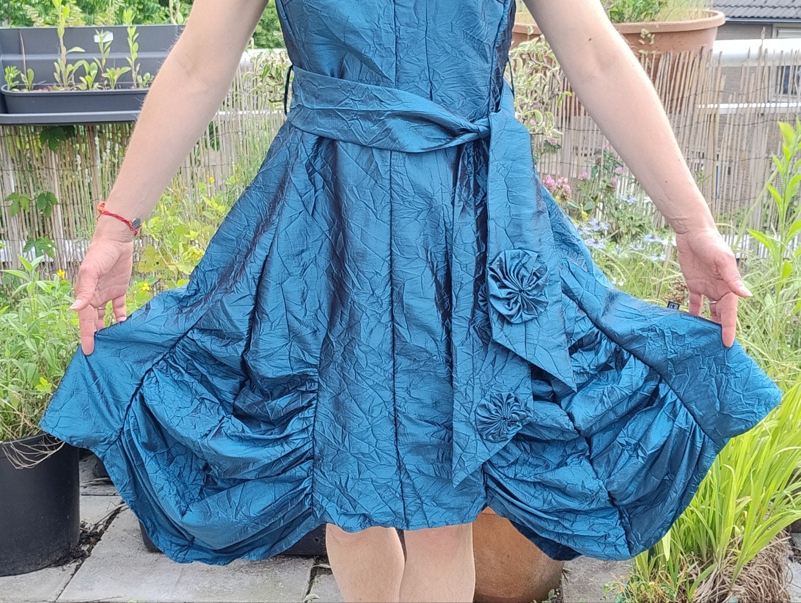ART Jurk Petrol Blauw Maat M/L, Kleding | Dames, Blauw, ART, Ophalen of Verzenden, Zo goed als nieuw