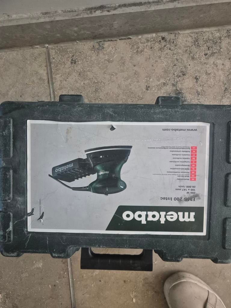 Metabo EMS 200 Intec Vlakschuurmachine, Doe-het-zelf en Verbouw, Ophalen of Verzenden, Gebruikt, Minder dan 600 watt, Vlakschuurmachine