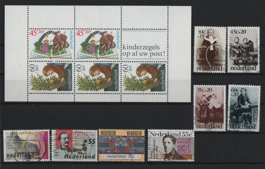 M40) postzegels NEDERLAND, Verzenden, Gestempeld