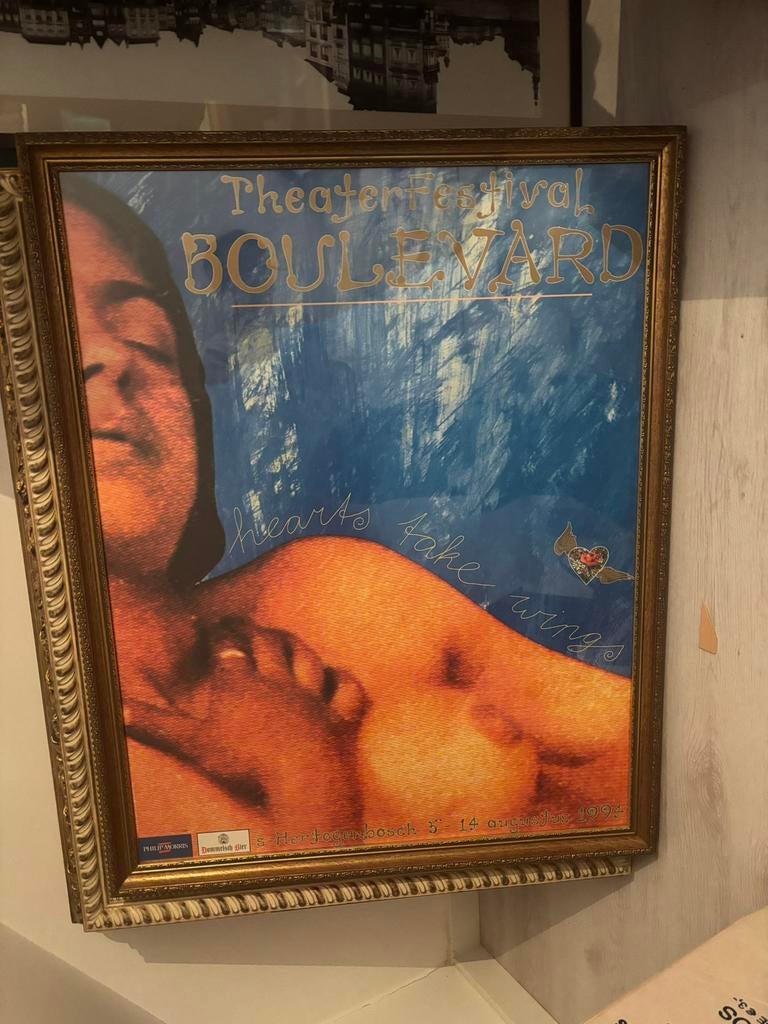 Theater Boulevard Poster 1994 - Ingelijst, Ophalen, Hout