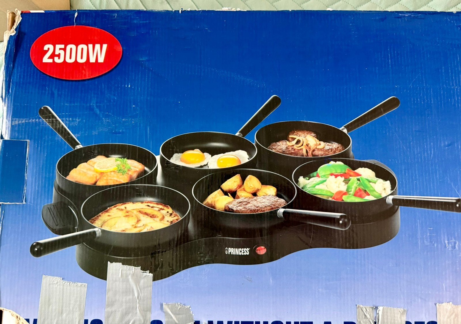 Princess gourmetstel 2500W - zonder pannetjes - gebruikt, Ophalen, Gebruikt, 4 t/m 7 personen