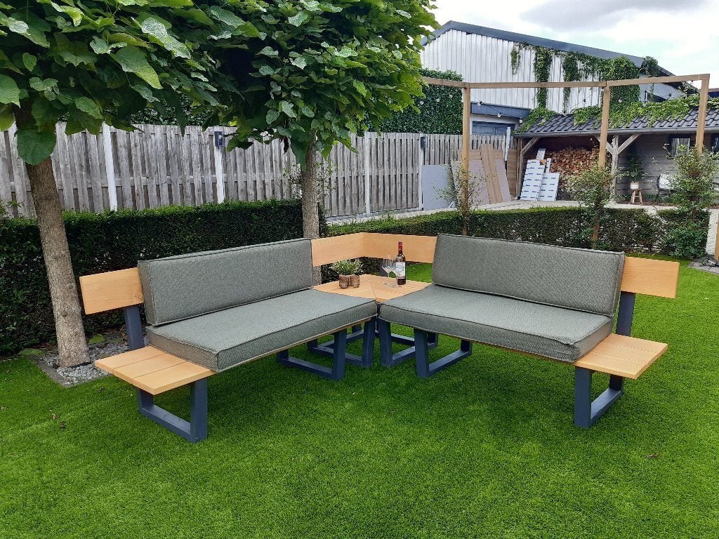 NIEUW modern loungeset / tuinset (douglas), Tuin en Terras, Ophalen, 4 zitplaatsen, Bank, Nieuw