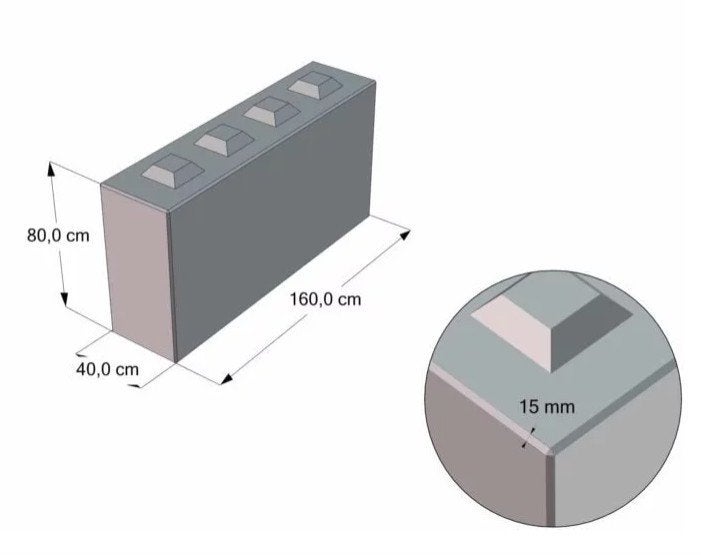 Betonnen stapelblokken 160x80x40 cm - Diverse hoeveelheden, Ophalen of Verzenden