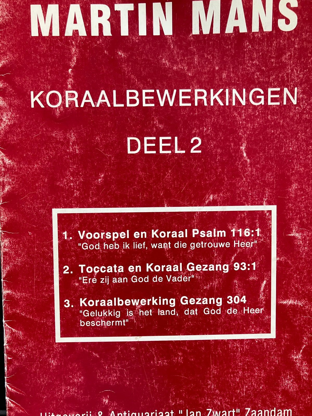 Martin Mans Koraalbewerkingen Deel 2 - Orgelmuziek, Ophalen of Verzenden, Artiest of Componist, Religie en Gospel, Orgel