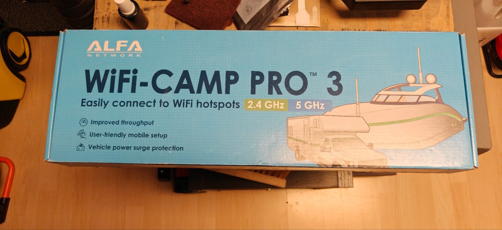 Alfa WiFi-Camp Pro 3, Ophalen, Zo goed als nieuw