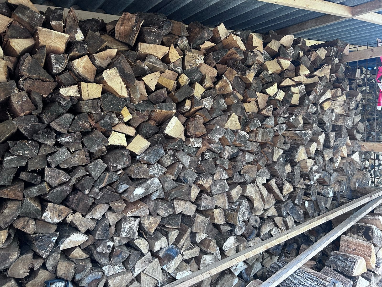 €115 per m2 Gedroogd brandhout - mix Eiken,Beuken,es,berk,, 6 m³ of meer, Ophalen of Verzenden, Overige houtsoorten, Blokken