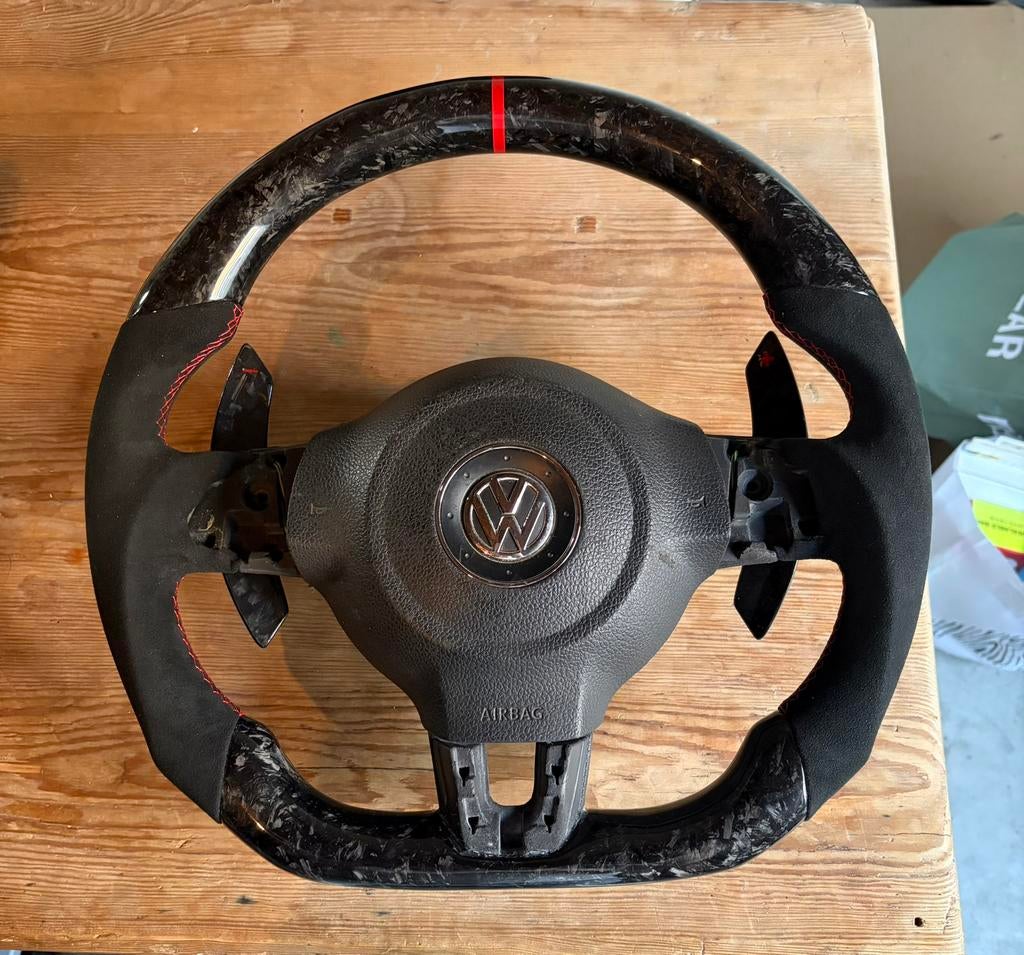 VW forged carbon fiber alcantara stuur inclusief airbag, Ophalen