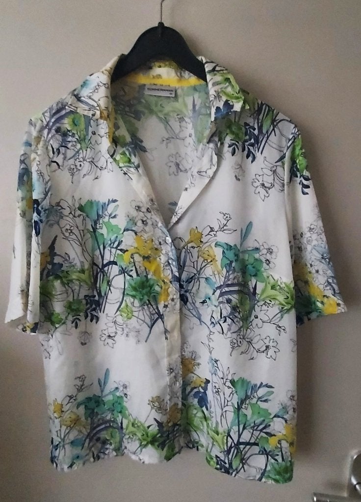 Sommermann Blouse met bloemenprint - Maat 44, Maat 42/44 (L), Ophalen of Verzenden, Zo goed als nieuw, Meerkleurig
