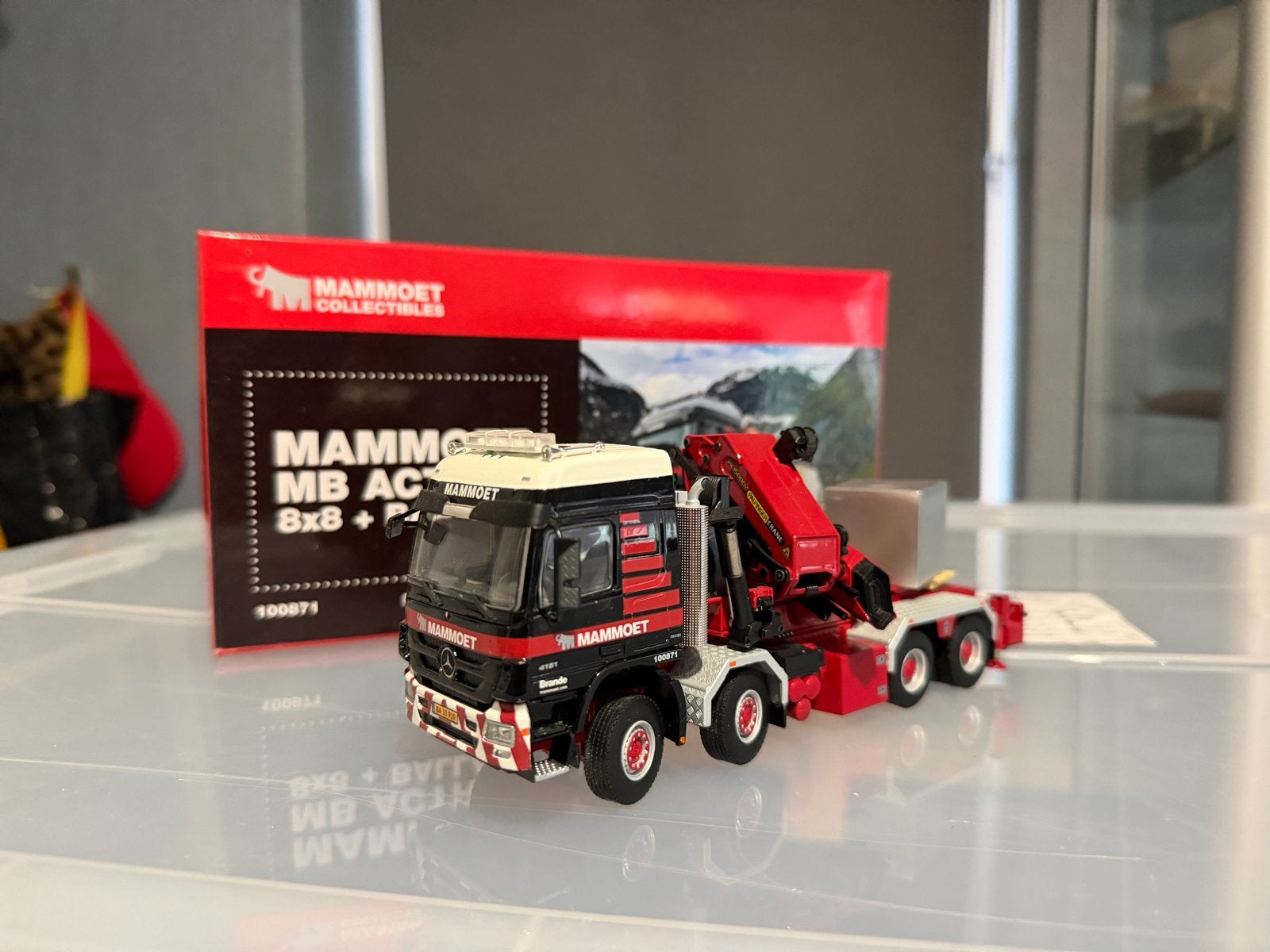 Wsi MAMMOET MB ACTROS MP3 L 8x8 + PALFINGER PK 150002 SH, Ophalen of Verzenden, Zo goed als nieuw, Overige merken