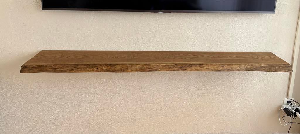Walnoot TV/Wandplank - 178x33cm - Op Maat Gemaakt, Ophalen, Zo goed als nieuw