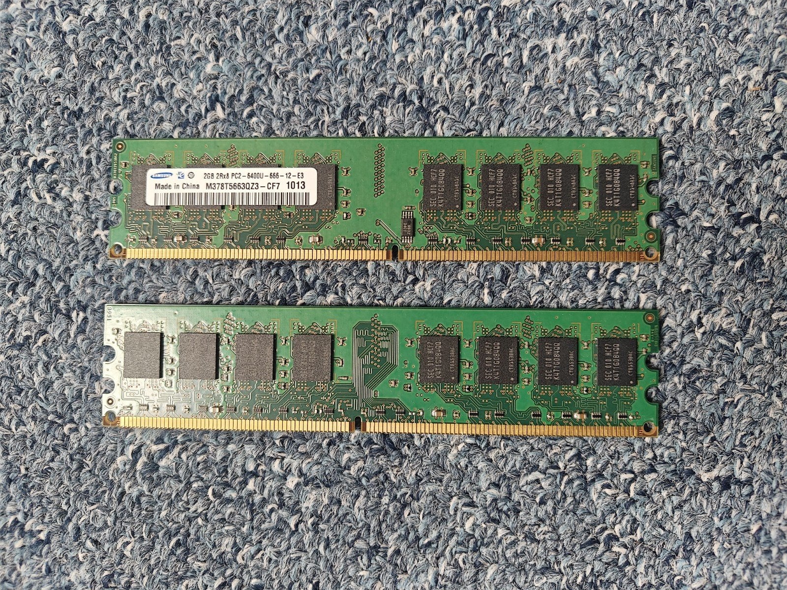 Samsung 2x2GB PC2-6400U DDR2 RAM Geheugen, Computers en Software, Ophalen of Verzenden, Zo goed als nieuw, DDR2, Desktop