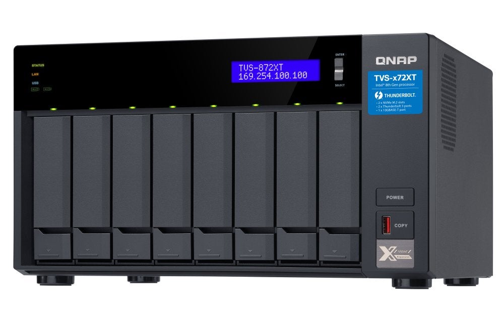 QNAP TVS-872XT 8bay NAS met i5-6 core, 16GB RAM, Thunderbolt, Ophalen, Gebruikt