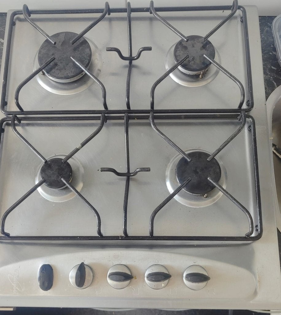 Whirlpool AKM 228/IX Gasfornuis - 4 Kookzones, Ophalen, Gebruikt, 4 kookzones, Gas