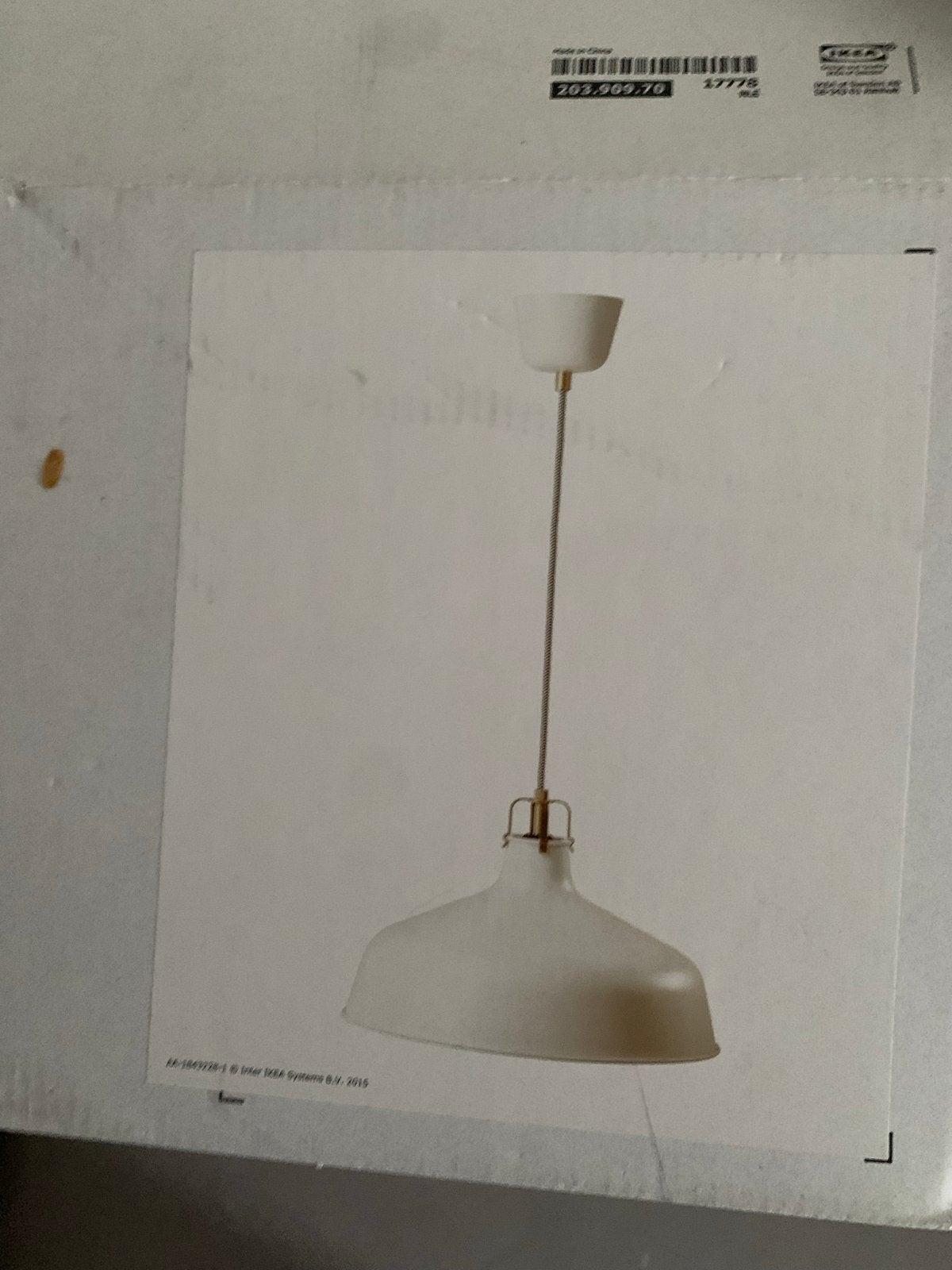 Nieuwe IKEA BRASA hanglamp - Wit, modern design, Ophalen of Verzenden, Nieuw, Metaal, E27 (groot)