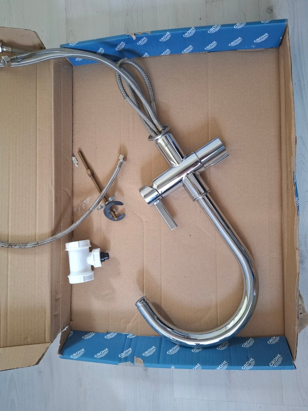 Grohe Red Keukenkraan Duo Chroom 30033000 - Gebruikt, Huis en Inrichting, Gebruikt, Grohe, Zilver, Ophalen of Verzenden