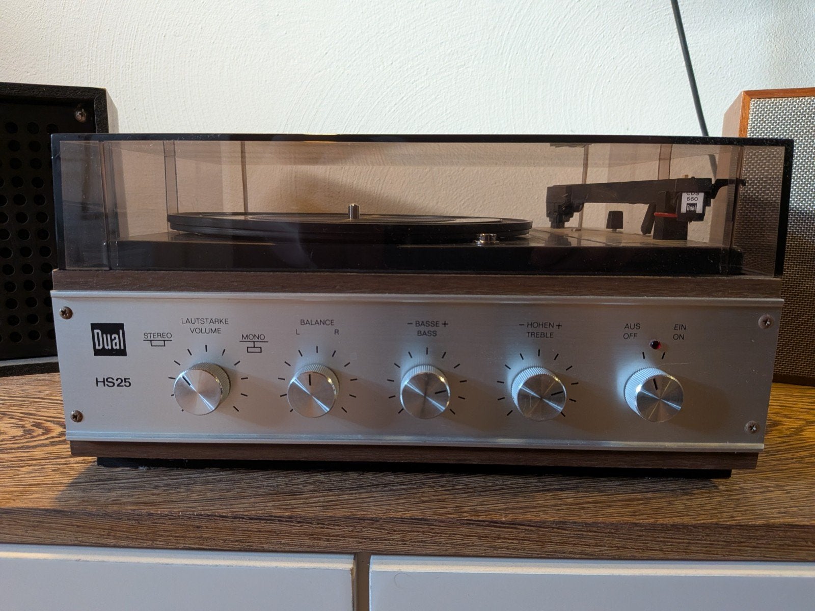 Dual HS25 versterker met Dual 420 platenspeler en boxen, Ophalen, Gebruikt, Platenspeler, Dual