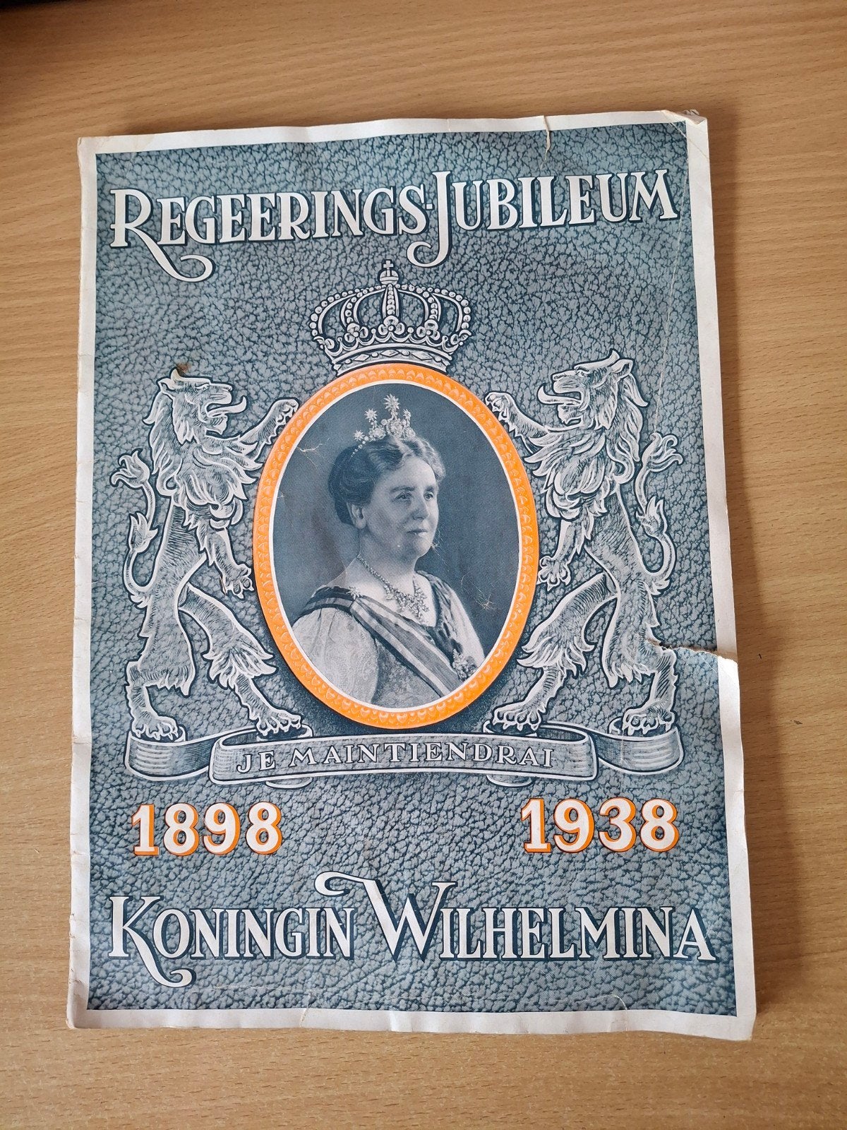 Wilhelmina jubileumblad uit  1938, Ophalen of Verzenden, Gebruikt