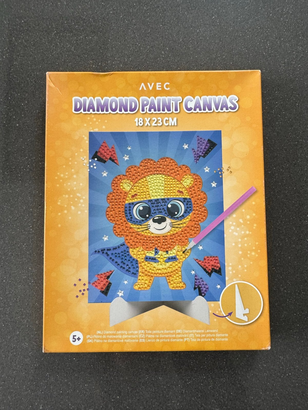 Diamond Painting Canvas Leeuw 18x23 cm, Ophalen of Verzenden, Nieuw