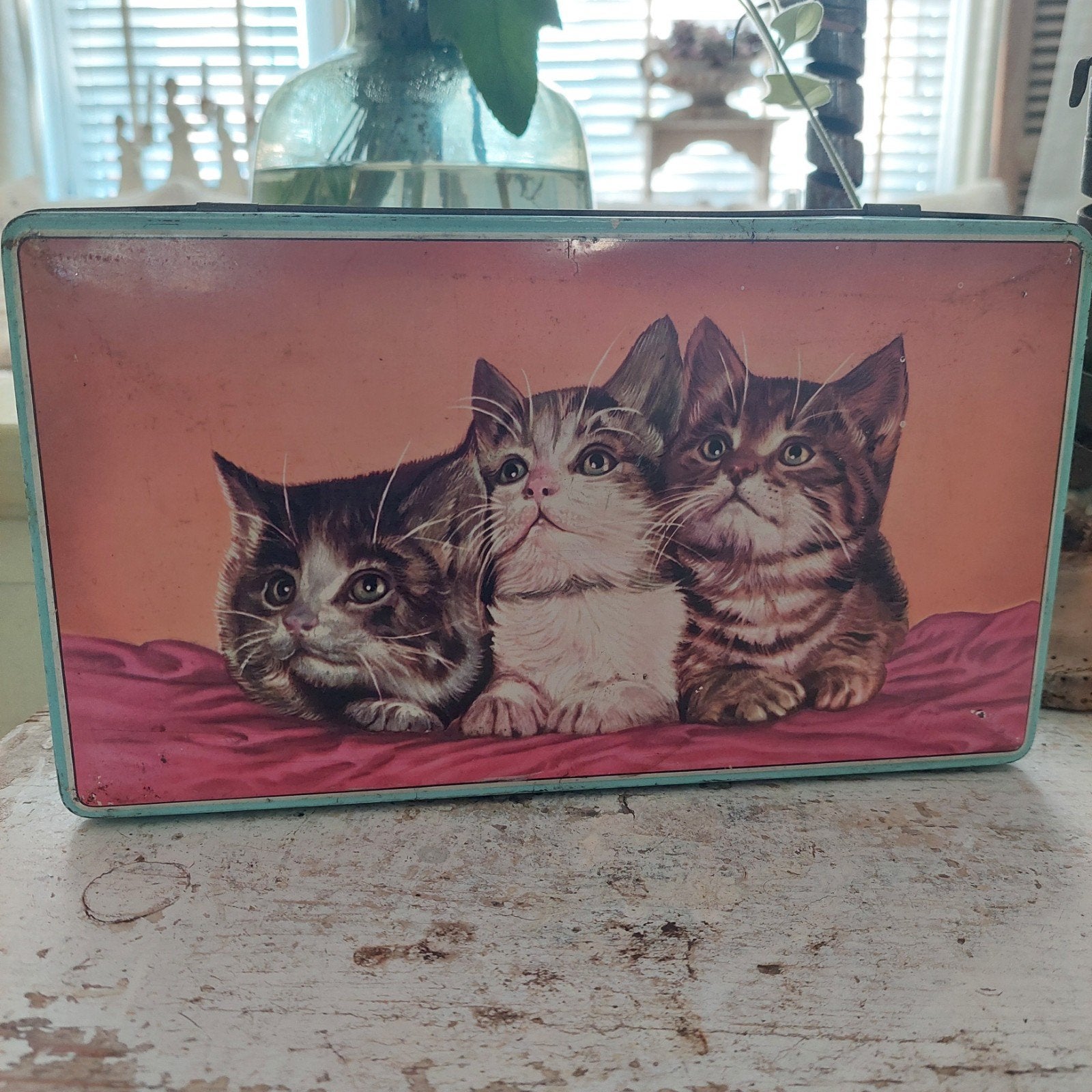 vintage blik met kittens/chocolat Jacquess, Verzamelen, Blikken, Ophalen of Verzenden, Gebruikt, Overige