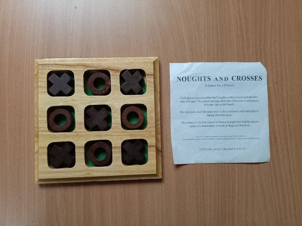 spel boter, kaas en eieren van hout, Een of twee spelers, Ophalen, Zo goed als nieuw