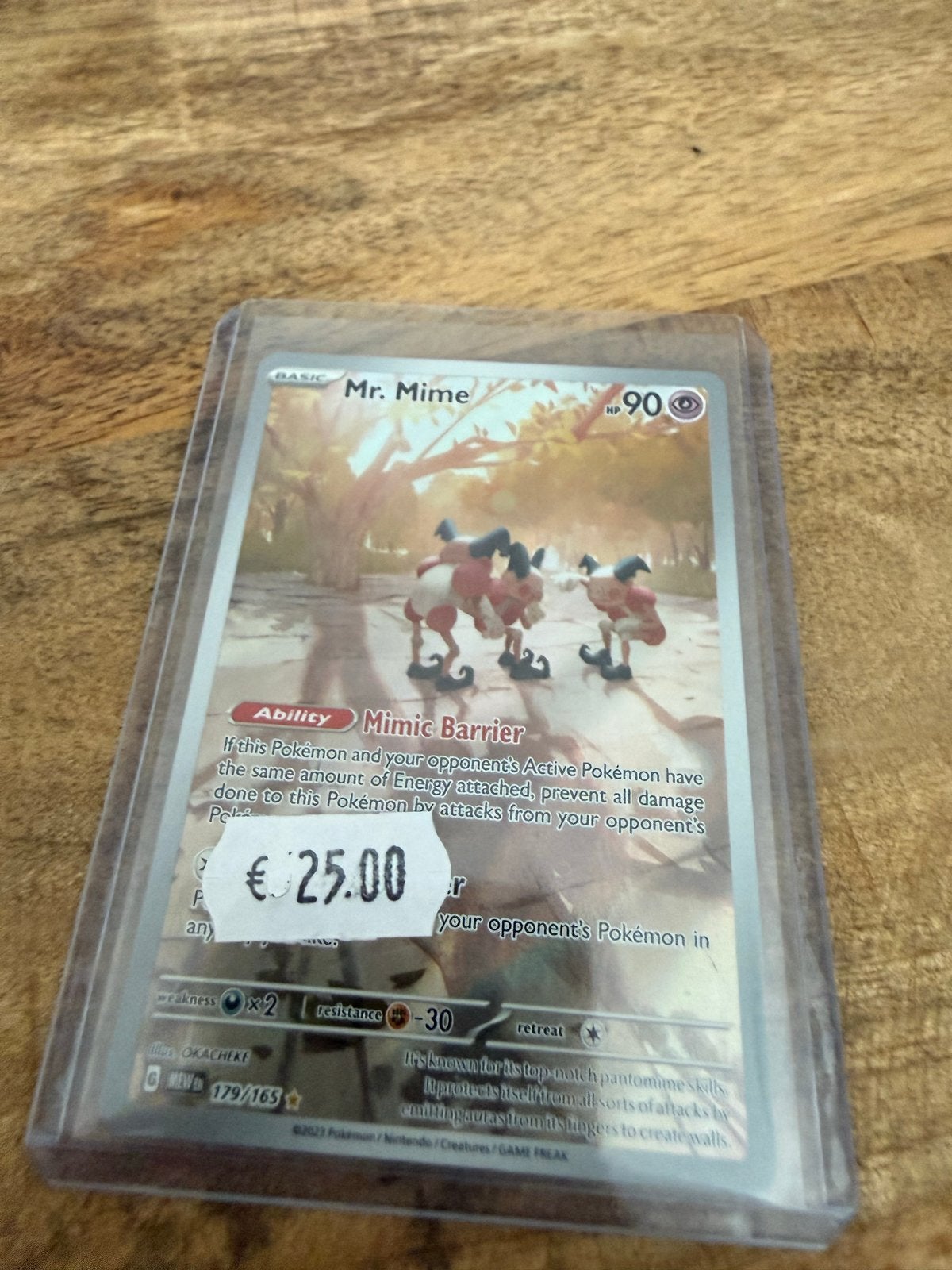Pokémon Kaart Mr. Mime (179/165) - Zo goed als nieuw, Ophalen of Verzenden, Zo goed als nieuw, Losse kaart