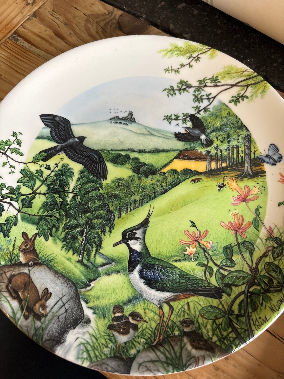 Wedgwood "Rolling Huts and Grasslands" decoratieve plaat, Ophalen of Verzenden, Zo goed als nieuw, Porselein, Bord of Schaal