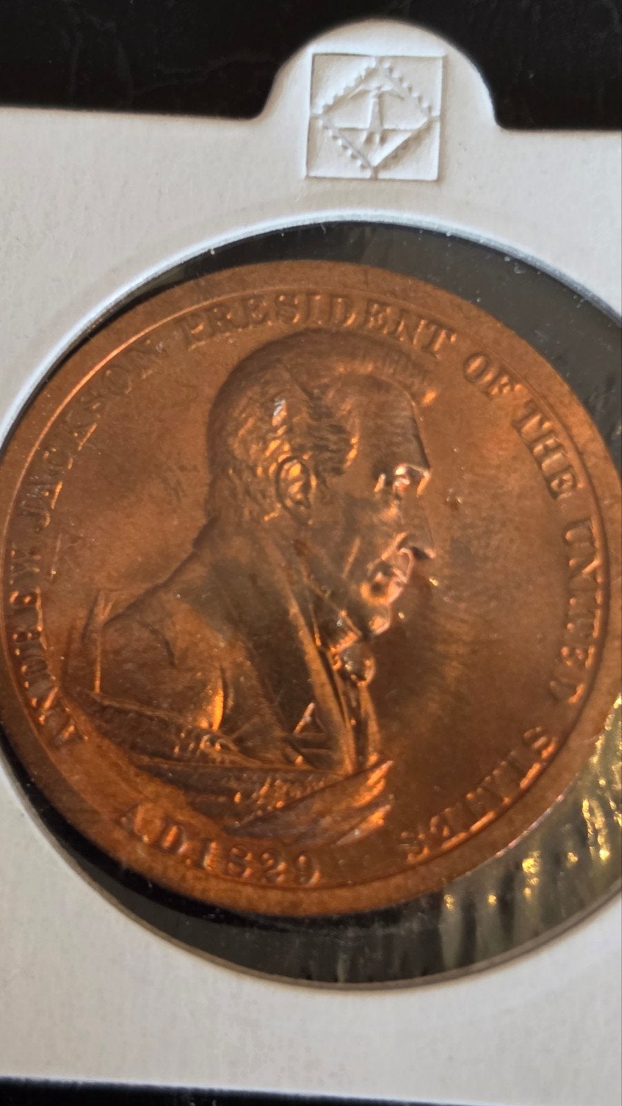 Andrew Jackson Peace and Friendship Medaille 1829, Ophalen of Verzenden, Losse munt