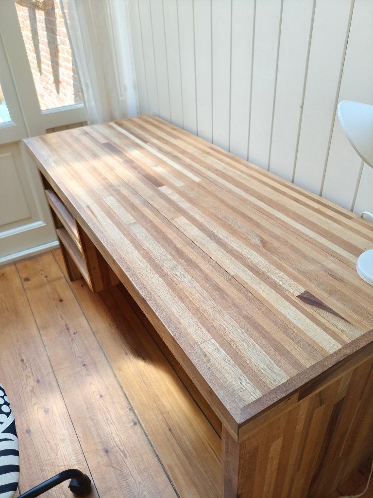 bureau massief hout, Ophalen, Gebruikt, 61 cm, 154 cm