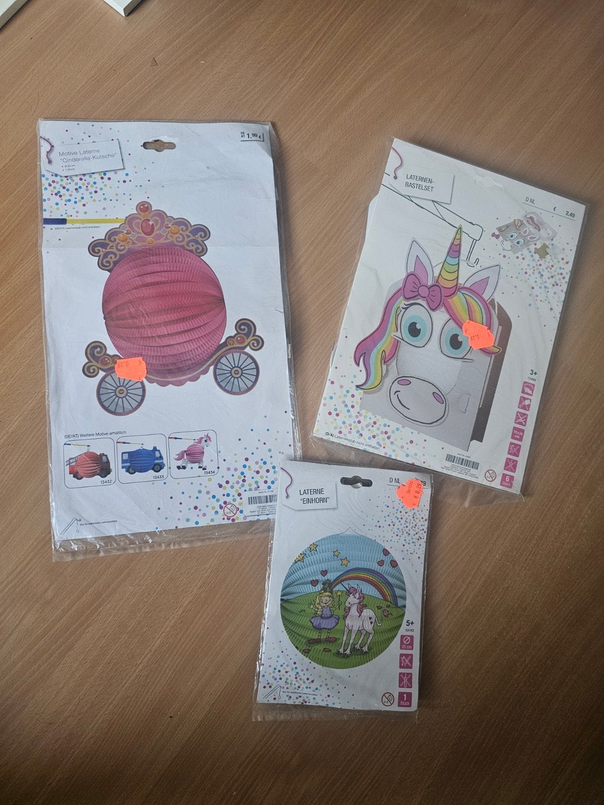 3 Nieuwe kinderlampions, Ophalen, Nieuw