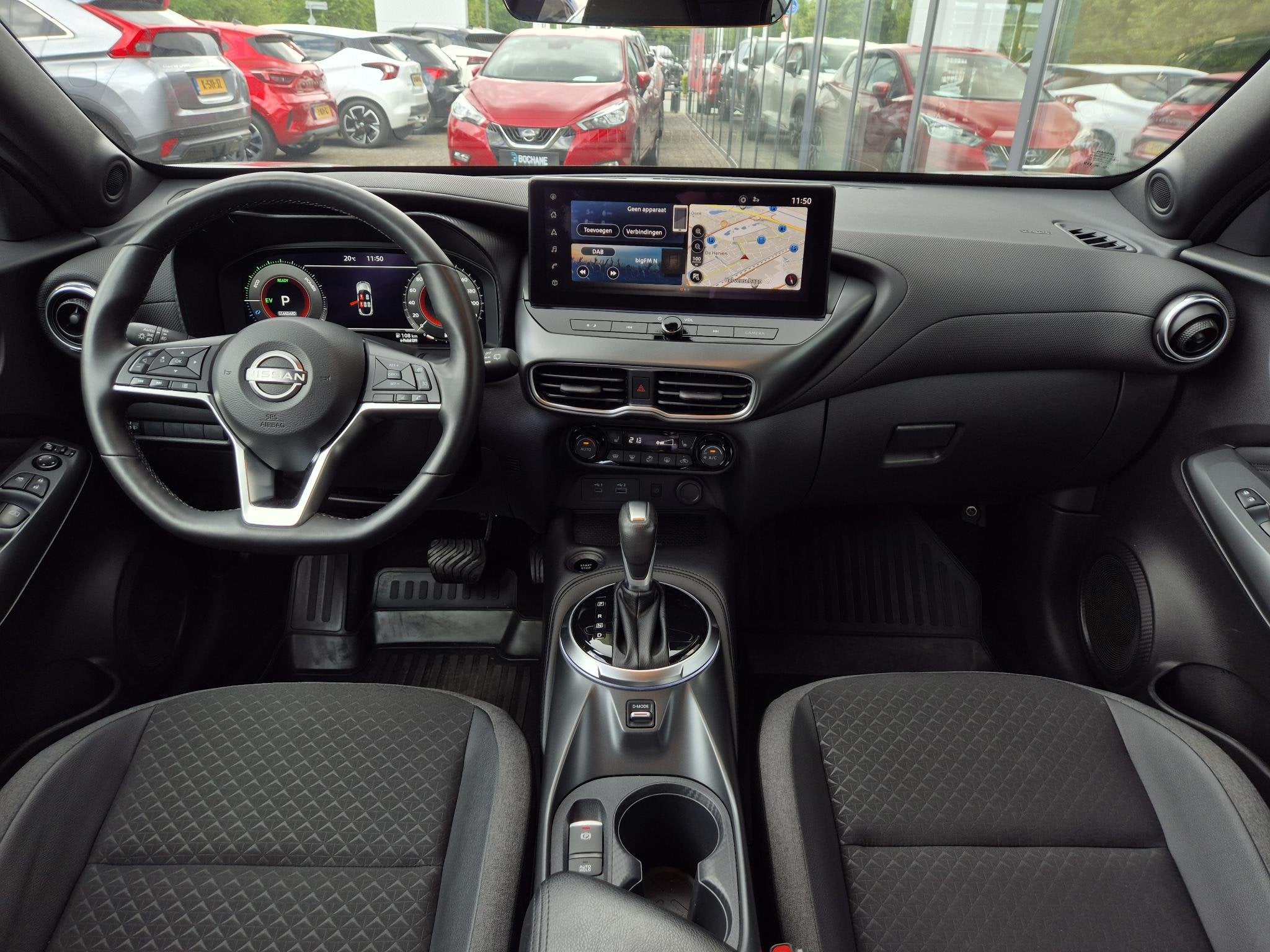 Nissan Juke 1.6 Hybrid N-Design | Navigatie | Cold pack | Ap, Auto's, Nissan, Stof, Gebruikt, Met garantie (alle), Bedrijf