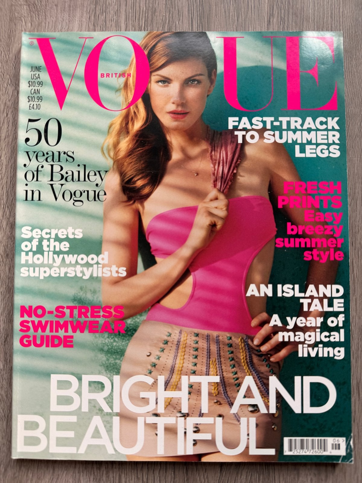 Vogue British Magazine Juni 2010 Angela Lindvall., Boeken, Tijdschriften en Kranten, Ophalen of Verzenden, Zo goed als nieuw, Glossy