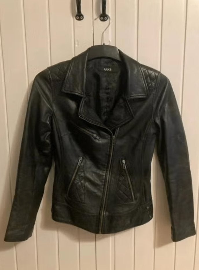 Leren jack jas Arks 36 S 8 echt leder, Zwart, Ophalen of Verzenden, Zo goed als nieuw, Jasje