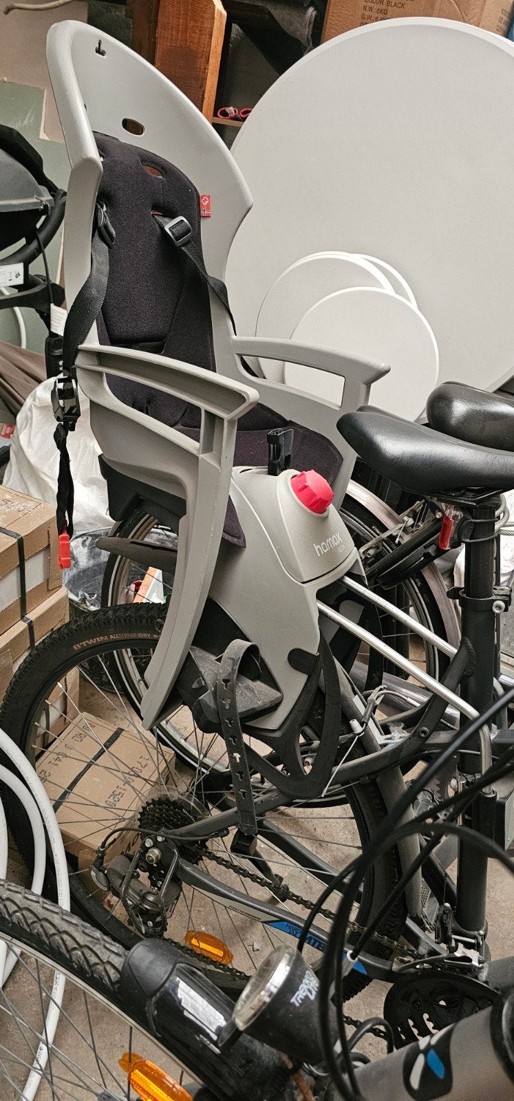 kinderzitje Hamax te koop, Fietsen en Brommers, Fietsaccessoires | Fietsstoeltjes, Ophalen, Gebruikt