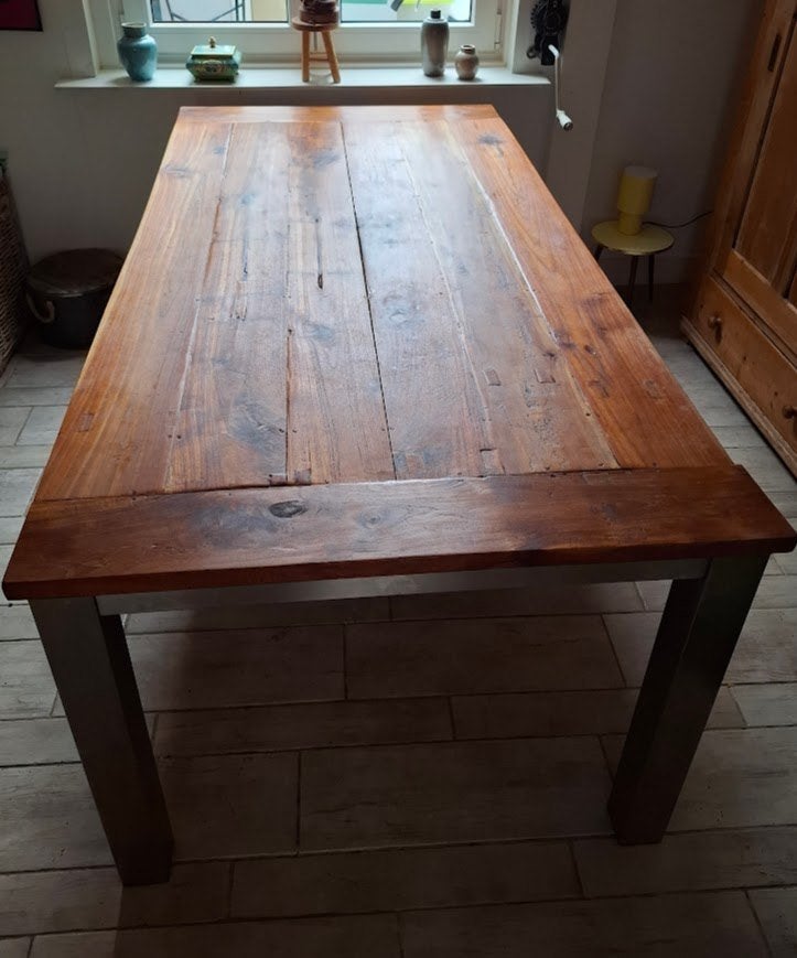 Tafel, Ophalen, Gebruikt, Teakhout, 200 cm of meer