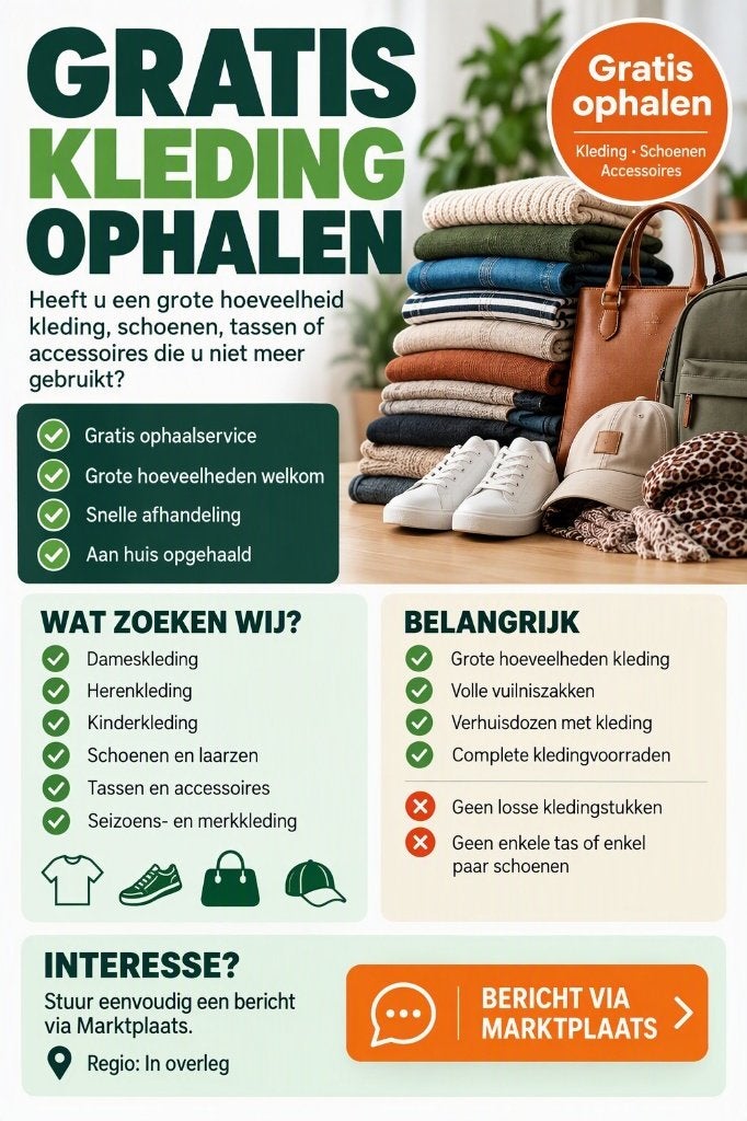 KLEDING OVER? WIJ HALEN HET GRATIS OP!, Kleding | Dames, Ophalen, Zo goed als nieuw