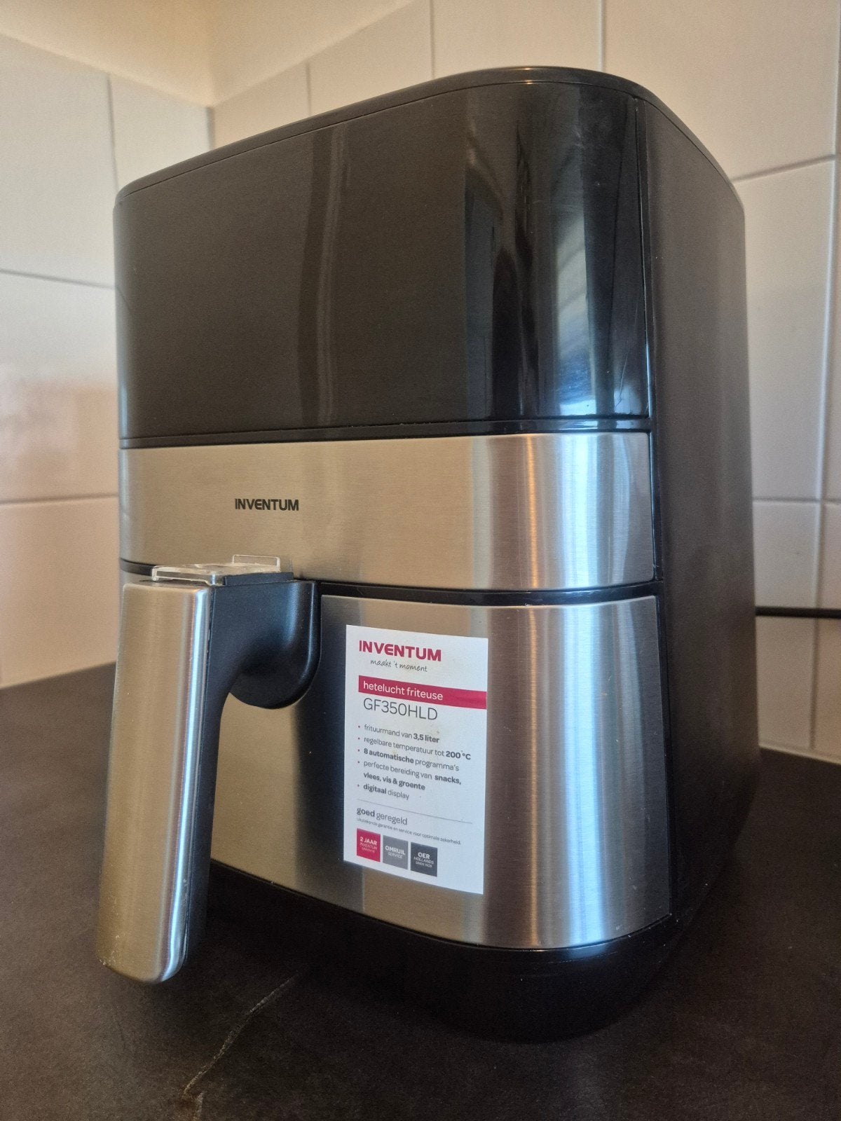 Inventum GF350HLD Airfryer - Zo goed als nieuw, Witgoed en Apparatuur, Ophalen, Zo goed als nieuw, Airfryer, 1000 t/m 1499 gram